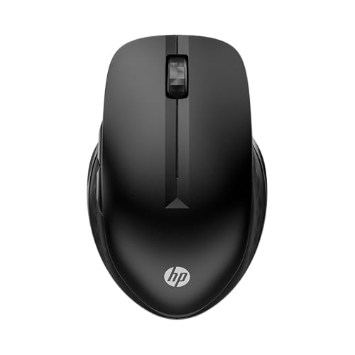 HP 430 Wireless-Maus | Wireless-Verbindung mit 2,4 GHz & Bluetooth 5.2 | USB Dongle | 4.000 dpi | 4 Tasten | für bis zu 2 Geräte | Schwarz | inkl. 1 x AA Batterie | Lebensdauer bis zu 24 Monaten von HP
