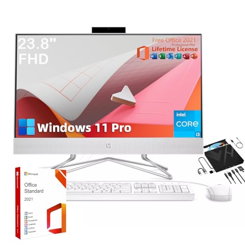 HP 60.5 cm All-in-One Desktop PC - mit 2021 Office Lifetime | FHD Display | Intel Dual-Core i3-1115G4 Prozessor | 720P Webcam | mit kabelgebundener Tastatur & Maus | Windows 11 Pro (32 GB RAM | 2 TB HP 60.5 cm All-in-One Desktop PC - mit 2021 Office Lifetime | FHD Display | Intel Dual-Core i3-1115G4 Prozessor | 720P Webcam | mit kabelgebundener Tastatur & Maus | Windows 11 Pro (32 GB RAM | 2 TB von HP