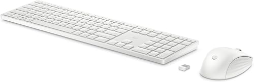 HP 655 - Tastatur-und-Maus-Set - kabellos - 2.4 GHz - QWERTZ - Deutsch - weiß von HP Inc.