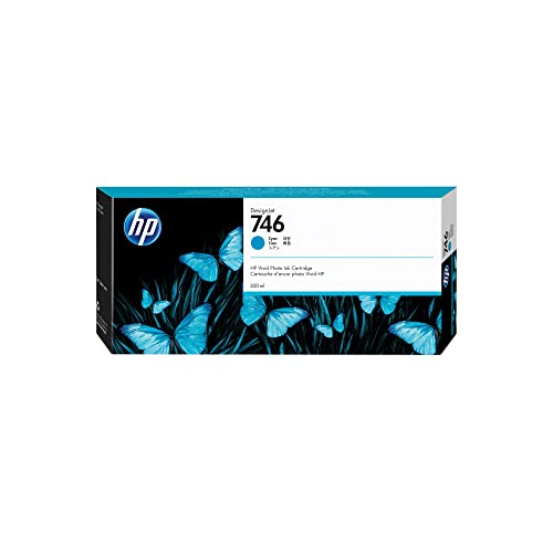 HP 746 (P2V80A) Original Tintenpatrone, Fototinte für DesignJet, Cyan, 300 ml von HP