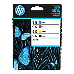 HP 912 Original Tintenpatrone 6ZC74AE Schwarz, Cyan, Magenta, Gelb Multipack 4 Stück von HP