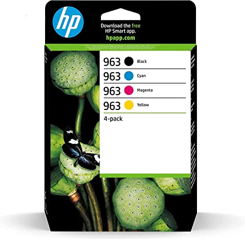 HP 963 (6ZC70AE) Multipack Original Druckerpatronen 1xBlau, 1x Megenta,1xGelb,1xSchwarz für HP OfficeJet Pro 901x, 902x, Standard von HP