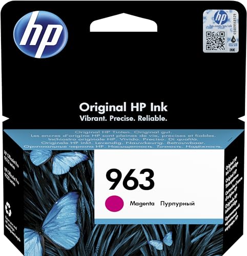 HP 963 (3JA24AE) Magenda Original Druckerpatrone für HP OfficeJet Pro 9010, 9012, 9015, 9016, 9019, 9020, 9022, 9025, Magenta von HP