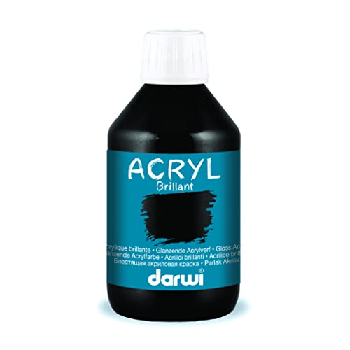 HP DARWI - DA0350250100C - Un flacon de Peinture Acrylique Brillante - Coloris Noir - 250 ML von DARWI
