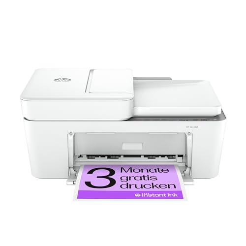 HP DeskJet 4220e Multifunktionsdrucker, 3 Monate gratis drucken mit HP Instant Ink inklusive, HP+, Drucker, Kopierer, Scanner, Mobiler Faxversand, WLAN, Automatische Dokumentenzuführung, Weiß von HP