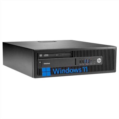 HP EliteDesk 800 G1 SFF Desktop-PC Intel Core i7 4th, 16 GB RAM, 240 GB SSD, WiFi USB, Windows 11 Pro + Libre Office (Generalüberholt) von HP