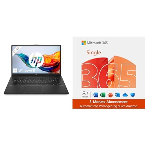 HP Laptop | 17,3" HD+ Display | Intel Celeron N4120 | 8 GB DDR4 RAM | 256 GB SSD | Windows 11 | QWERTZ + Microsoft 365 Single | 3 Monate | Office Apps mit KI | 1TB Cloudspeicher HP Laptop | 17,3" HD+ Display | Intel Celeron N4120 | 8 GB DDR4 RAM | 256 GB SSD | Windows 11 | QWERTZ + Microsoft 365 Single | 3 Monate | Office Apps mit KI | 1TB Cloudspeicher von HP