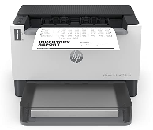 HP Laserjet Tank 2504dw Laserdrucker mit Dual-Band-Wi-Fi, Bluetooth-LE, HP Smart App, inklusive Original HP Toner für bis zu 5000 Seiten, 23 Seiten/Min, beidseitig drucken, bis 600 x 600 dpi, Grau HP Laserjet Tank 2504dw Laserdrucker mit Dual-Band-Wi-Fi, Bluetooth-LE, HP Smart App, inklusive Original HP Toner für bis zu 5000 Seiten, 23 Seiten/Min, beidseitig drucken, bis 600 x 600 dpi, Grau von HP
