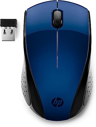 HP Maus 220 (kabellos, Links- und Rechtshänder) blau, 9.48 x 5.7 x 3.91 cm von HP