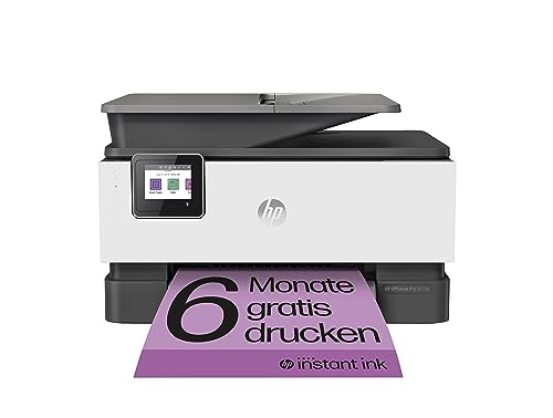 HP OfficeJet Pro 9010e Multifunktionsdrucker, 6 Monate gratis drucken mit HP Instant Ink inklusive, HP+, Drucker, Scanner, Kopierer, Fax, WLAN, LAN, Duplex, Airprint, Grau-Weiß von HP