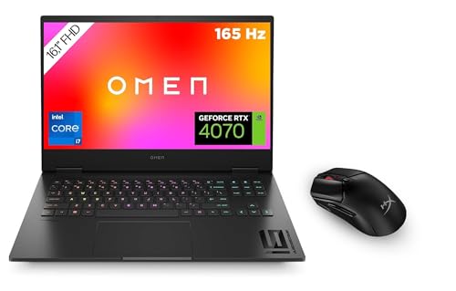 HP Omen Gaming Laptop - 16,1” FHD IPS-Display - Intel Core i7-14700HX - 32GB DDR5 RAM - 1TB SSD - NVIDIA GeForce RTX 4070 - Windows 11 Home - QWERTZ - Schwarz - HyperX Pulsefire Haste 2 Wireless Black HP Omen Gaming Laptop - 16,1” FHD IPS-Display - Intel Core i7-14700HX - 32GB DDR5 RAM - 1TB SSD - NVIDIA GeForce RTX 4070 - Windows 11 Home - QWERTZ - Schwarz - HyperX Pulsefire Haste 2 Wireless Black von HP