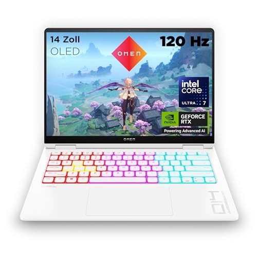 HP Omen Transcend 14-fb0297ng 14" 2880 x 1800 Pixel Intel Core Ultra 9 32GB 1000GB SSD NVIDIA GeForce RTX 4070 Windows 11 Home von HP