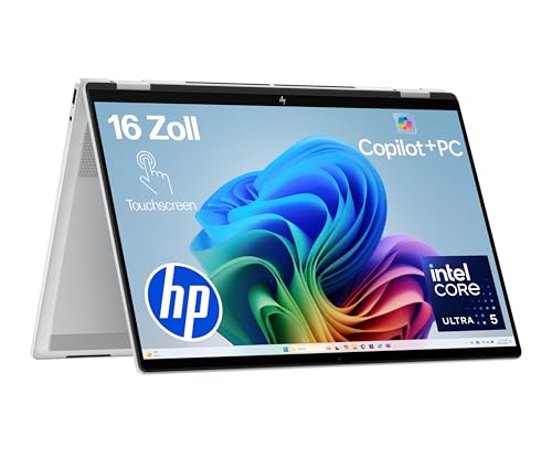 HP OmniBook X Flip 2in1 Next Gen AI Laptop | Intel Ultra 5-226V (8C) | dedizierte NPU für KI | 40 NPU Tops | Copilot+ PC | 16" WUXGA 1920x1200 Touchscreen | 16GB | 512GB SSD | Win11 | QWERTZ | Silber HP OmniBook X Flip 2in1 Next Gen AI Laptop | Intel Ultra 5-226V (8C) | dedizierte NPU für KI | 40 NPU Tops | Copilot+ PC | 16" WUXGA 1920x1200 Touchscreen | 16GB | 512GB SSD | Win11 | QWERTZ | Silber von HP