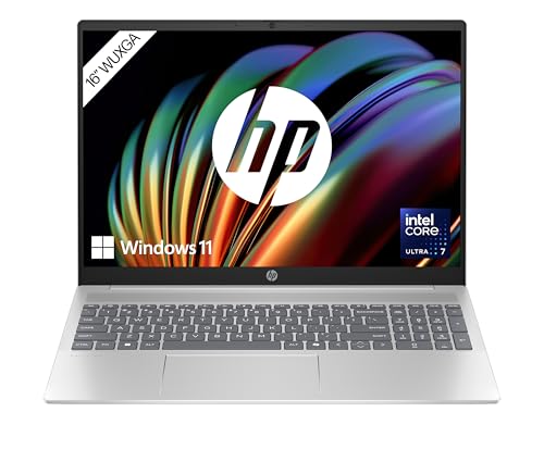 HP Pavilion Laptop Copilot+ Laptop | Intel Core Ultra 5 mit integrierter KI | 125U 16" WUXGA-Display | 16GB RAM | 1TB PCIe NVMe SSD | Intel Grafikkarte | QWERTZ | Windows 11 Home | Silber von HP