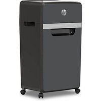 HP Pro Shredder 16MC Aktenvernichter mit Partikelschnitt P-5, 2 x 15 mm, bis 16 Blatt, schwarz von HP