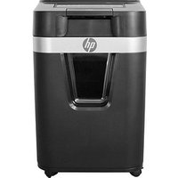 HP Pro Shredder Auto 200MC Aktenvernichter mit Partikelschnitt P-5, 2 x 12 mm, bis 200 Blatt, schwarz von HP