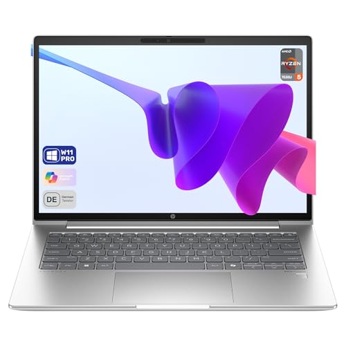 HP ProBook 445 G11 Laptop, AMD Ryzen 5 7535U, 16 GB DDR5 RAM, 2 TB PCIe SSD, 14" WUXGA Display, AMD Radeon 660M, QWERTZ Tastatur, Windows 11 Pro, Silver von HP