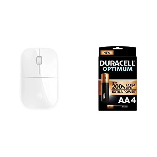 HP Z3700 (V0L80AA) kabellose Maus + Duracell NEU Optimum AA Mignon Alkaline-Batterien von HP