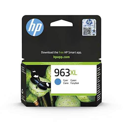 HP 963XL (3JA27AE) Blau Original Druckerpatrone mit hoher Reichweite für HP OfficeJet Pro 9010, 9012, 9015, 9016, 9019, 9020, 9022, 9025, Cyan von HP