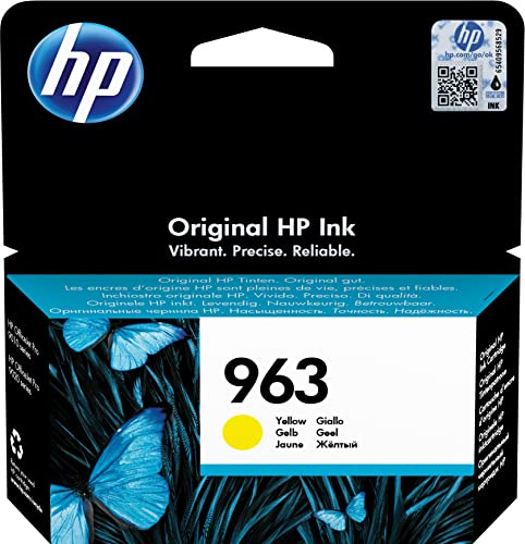HP 963 (3JA25AE) Gelb Original Druckerpatrone für HP OfficeJet Pro 9010, 9012, 9015, 9016, 9019, 9020, 9022, 9025 von HP