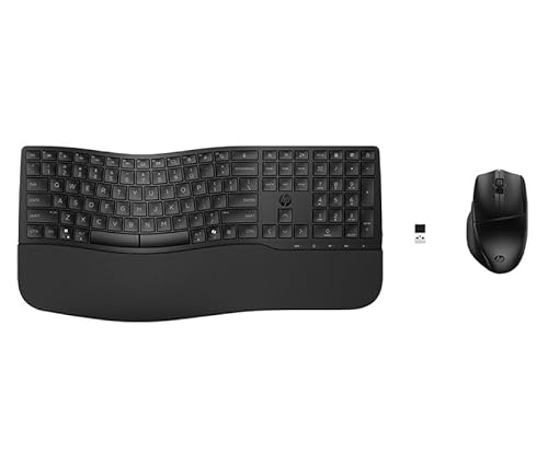 HP 680 Combo kabellose Tastatur und Maus, 6 programmierbare Tasten, optischer Sensor mit 1200 DPI, bis zu 36 Monate Akku für die Tastatur und 20 für die Maus, kompatibel mit Windows 11, Schwarz HP 680 Combo kabellose Tastatur und Maus, 6 programmierbare Tasten, optischer Sensor mit 1200 DPI, bis zu 36 Monate Akku für die Tastatur und 20 für die Maus, kompatibel mit Windows 11, Schwarz von HP