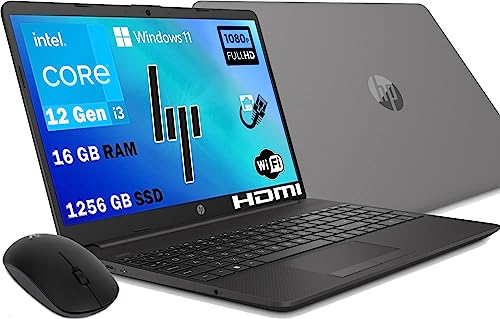 Notebook HP i3 250 G8 Grey Tragbares LED-Display 15.6 Zoll HD Cpu Intel Core i3-1115G4 11Th Gen Bis zu 4.1 GHz,RAM 8 GB DDR4,SSD M2 Nvme 500 GB,Vga Intel UHD,Hdmi Lan Wifi Bt/Windows 11 Pro,Maus Wifi von Harry Potter