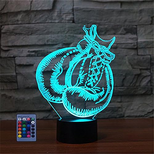 3D Boxhandschuhe Lampe Fernbedienung USB Power 7/16 Farben Amazing Optical Illusion 3D LED Lampe Formen Kinder Schlafzimmer Nacht Licht von HPBN8 Ltd