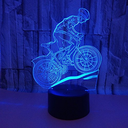 3D Fahrrad Lampe USB Power 7 Farben Amazing Optical Illusion 3D wachsen LED Lampe Formen Kinder Schlafzimmer Nacht Licht von HPBN8 Ltd