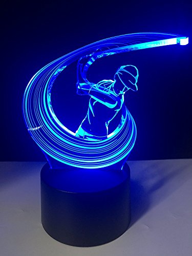3D Golf Lampe USB Power 7 Farben Amazing Optical Illusion 3D LED Lampe Formen Kinder Schlafzimmer Nacht Licht von HPBN8 Ltd