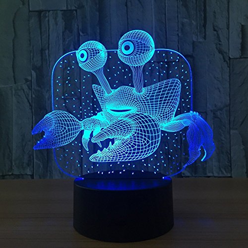 3D Krabben Illusions LED Lampen Tolle 7 Farbwechsel Acryl berühren Tabelle Schreibtisch-Nacht licht mit USB-Kabel für Kinder Schlafzimmer Geburtstagsgeschenke Geschenk von HPBN8 Ltd