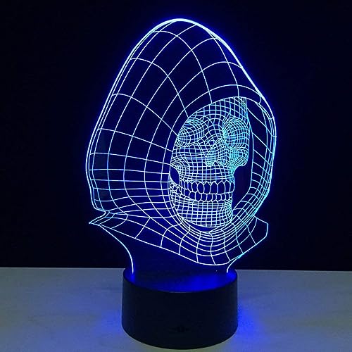 3D Kreativ Schädel Lampe USB Power 7 Farben Amazing Optical Illusion 3D Wachsen LED Lampe Formen Kinder Schlafzimmer Nacht Licht von HPBN8 Ltd