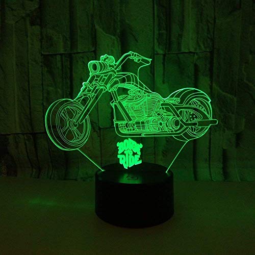 3D Motorrad Lampe USB Power 7 Farben Amazing Optical Illusion 3D LED Lampe Formen Kinder Schlafzimmer Nacht Licht von HPBN8 Ltd
