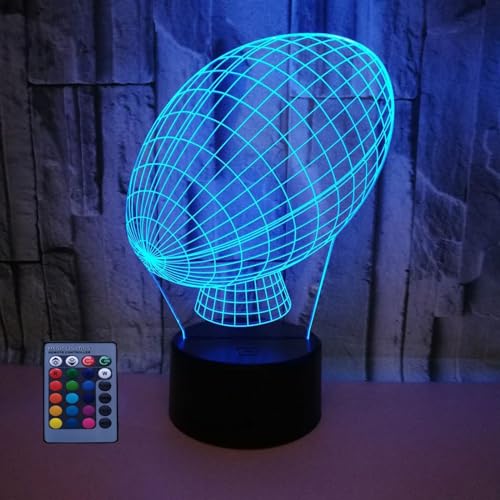 3D Rugby Illusions LED Lampen Fernbedienung USB Power 7/16 Farben 3D LED Lampe Formen Kinder Schlafzimmer Geburtstag Weihnachten Geschenke von HPBN8 Ltd