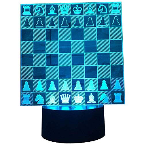 3D Schach Optical Illusions LED Lampen Tolle 7 Farbwechsel Berühren Tabelle Schreibtisch-Nacht Licht Mit USB-Kabel für Kinder Schlafzimmer Geburtstagsgeschenke Geschenk von HPBN8 Ltd