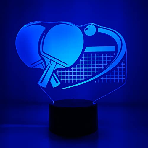 3D Tischtennis LED Lampen Tolle 7 Farbwechsel Acryl berühren Tabelle Schreibtisch-Nacht licht mit USB-Kabel für Kinder Schlafzimmer Geburtstagsgeschenke Geschenk von HPBN8 Ltd