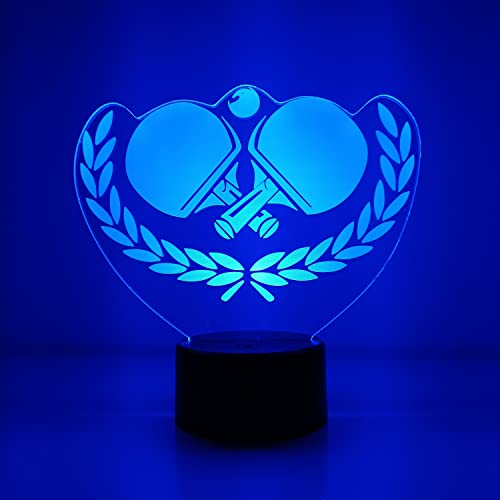 3D Tischtennis Optical Illusions LED Lampen Tolle 7 Farbwechsel Berühren Tabelle Schreibtisch-Nacht Licht Mit USB-Kabel für Kinder Schlafzimmer Geburtstagsgeschenke Geschenk von HPBN8 Ltd