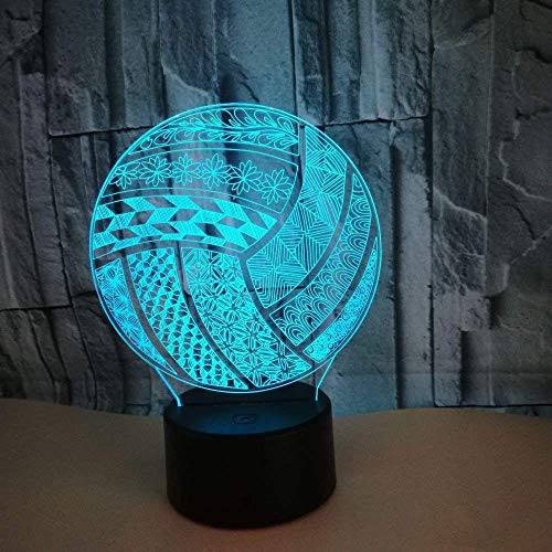 3D Volleyball Lampe USB Power 7 Farben Amazing Optical Illusion 3D LED Lampe Formen Kinder Schlafzimmer Nacht Licht von HPBN8 Ltd