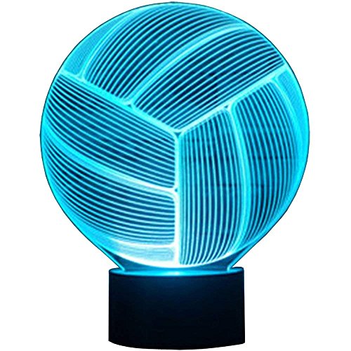 3D Volleyball Lampe USB Power 7 Farben Amazing Optical Illusion 3D wachsen LED Lampe Formen Kinder Schlafzimmer Nacht Licht. von HPBN8 Ltd