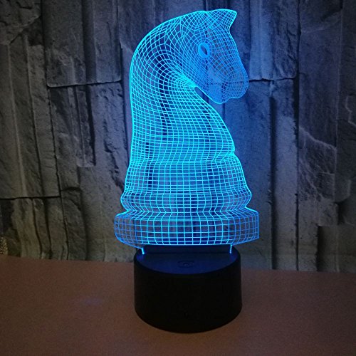 3D Schach Optical Illusions LED Lampen Tolle 7 Farbwechsel Berühren Tabelle Schreibtisch-Nacht Licht Mit USB-Kabel für Kinder Schlafzimmer Geburtstagsgeschenke Geschenk von HPBN8 Ltd