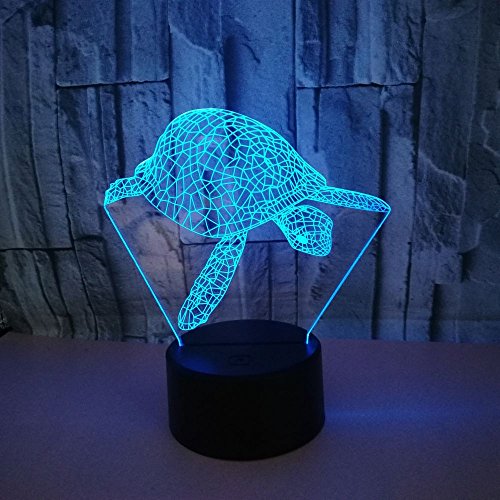 3D Schildkröten Optical Illusions LED Lampen Tolle 7 Farbwechsel Berühren Tabelle Schreibtisch-Nacht Licht Mit USB-Kabel für Kinder Schlafzimmer Geburtstagsgeschenke Geschenk von HPBN8 Ltd