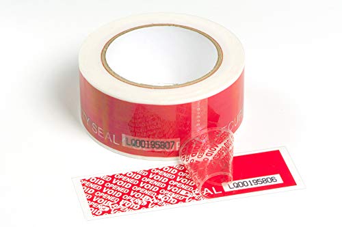 Sicherheitssiegelband mit Perforation und fortlaufender Nummer rot Sicherheitssiegelband mit Perforation und fortlaufender Nummer rot von HPC Sekure
