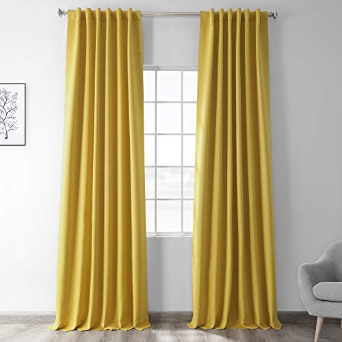 HPD Half Price Drapes BOCH-171105-84 Raumverdunkelungsvorhänge, 213 cm lang, für Schlafzimmer und Wohnzimmer (1 Panel), 127 x 213 cm, Solariumgelb, Polyester-Mischung, Solarium Gelb, 50 in x 84 in von HPD Half Price Drapes