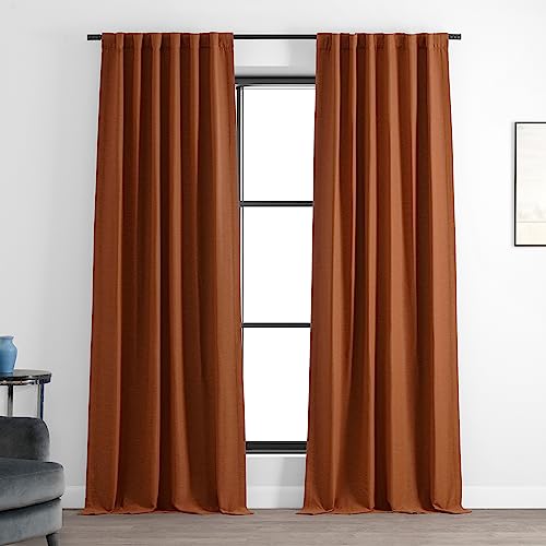 HPD Half Price Drapes Bellino Raumverdunkelungsvorhänge 213 cm Lange Vorhänge für Schlafzimmer & Wohnzimmer (1 Panel), 50W x 84L, Warm Ember von HPD Half Price Drapes