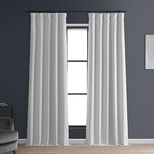 HPD HALF PRICE DRAPES Solide, wärmeisolierte Verdunkelungsvorhänge für Schlafzimmer, 274 cm Langer Vorhang (1 Panel), charakteristische Verdunkelungsvorhänge aus Leinen, Fenstervorhänge für von HPD Half Price Drapes