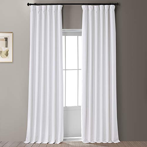 HPD, Half Price Drapes, einfarbige, thermoisolierte Verdunkelungsvorhänge für das Schlafzimmer, 244 cm lang (1 Paneel), Signature-Verdunkelungsvorhänge aus Leinen für das Wohnzimmer, 127 cm breit x von HPD Half Price Drapes