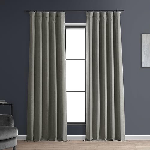 HPD HALF PRICE DRAPES Solide, wärmeisolierte Verdunkelungsvorhänge für Schlafzimmer, 274 cm Langer Vorhang (1 Panel), charakteristische Verdunkelungsvorhänge aus Leinen, Fenstervorhänge für von HPD Half Price Drapes