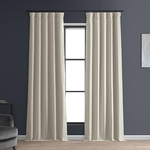 HPD Half Price Drapes FLCH-FMBO20106-96 Signature Leinen Verdunkelungsvorhang (1 Panel), 50 x 96, Caravan Beige von HPD Half Price Drapes