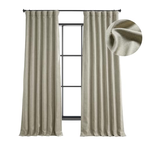 HPD Half Price Drapes Verdunkelungsvorhänge aus Leinenimitat, 274 cm lang, luxuriöse Leinenvorhänge für Schlafzimmer und Wohnzimmer (1 Paneel), 127 x 274 cm, Haferflocken von HPD Half Price Drapes