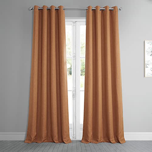 HPD Half Price Drapes BOCH-LN185-GR Ösen-Verdunkelungsvorhänge für Wohnzimmer und Schlafzimmer (1 Panel), 50 x 84, Wüstenorange von HPD Half Price Drapes