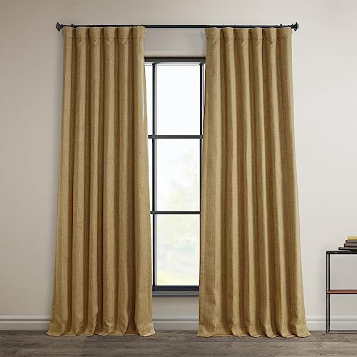 HPD Half Price Drapes BOCH-LN18519-96 Verdunkelungsvorhänge aus Kunstleinen für Schlafzimmer, 1 Stück, Butterscotch von HPD Half Price Drapes